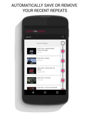 Listen On Repeat android App screenshot 3